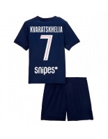 Paris Saint-Germain Khvicha Kvaratskhelia #7 Kotipaita Lasten 2025-26 Lyhythihainen (+ shortsit)